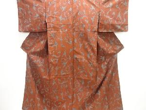 抽象模様織り出し十日町紬着物